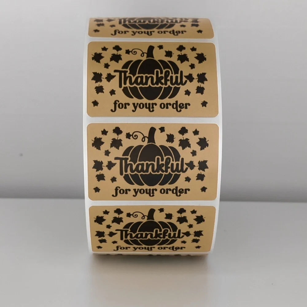 Thankful for Your Order Stickers Fall Pumpkin Packaging Labels | Autumn stickers